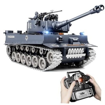 RC Tank, 1:18 Alloy Metal German Tiger I Remote Control Army Model