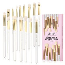 15 PCS T519 Eye Makeup Brush Set Eyeshadow Blending Eyeliner Brow Ultra Soft