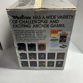 Vintage Vectrex Arcade System Game Console Box Tested Working Custom Cover