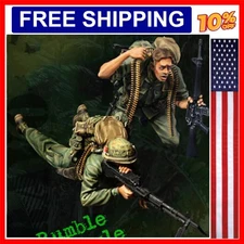 1:35 Scale Resin Soldier Assembly Model Kit GK Figure modeling US Army 2 Peop...