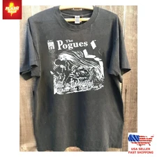 The Pogues Shirt, The Pogues Band Charcoal Cotton T-shirt Unisex S-5XL