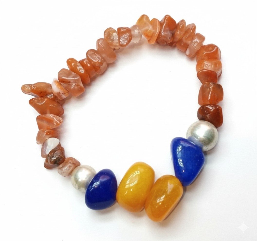 Luxury necklace Agate and silver with silver balls 114G thumbnail 2