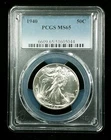 1940 50c  Walking Liberty Half Dollar 90% Silver PCGS MS65 WHITE #7357