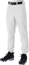 New W/O Tags Alleson Youth Elastic Cuff Baseball Pants White Size Small 605PY