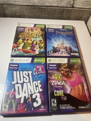 Xbox 360 Kinect Game Bundle CIB Dance, Sports   Lot of 4 Titles   Tested Working