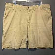 Carhartt Force Shorts Men 44x9 Ripstop Relaxed Fit Work Phone Pocket Tan Read