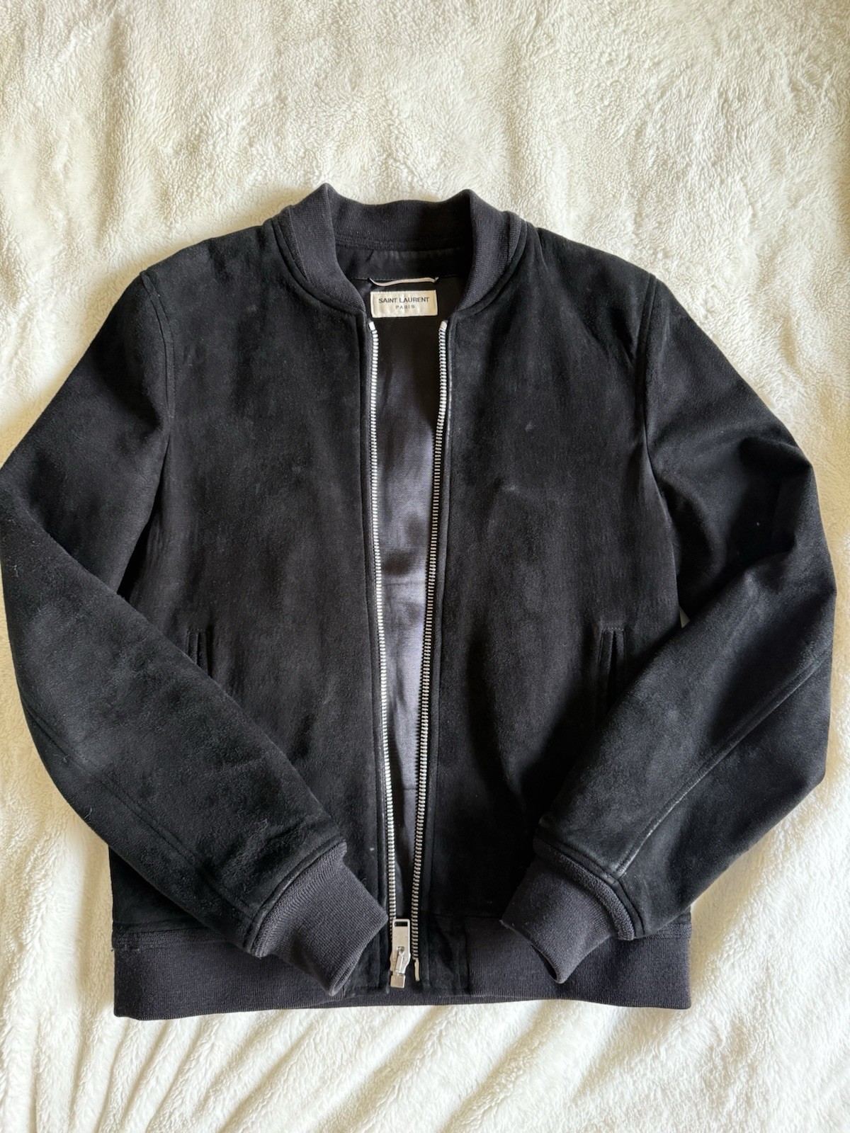 Giacca bomber Saint Laurent by Hedi Slimane scamosciata