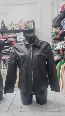 Womens FG Collection Black Leather Jacket Jacket Size S/ M AN1032