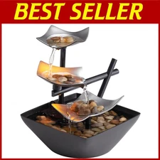 Quiet Indoor Water Fountain with Light Feature