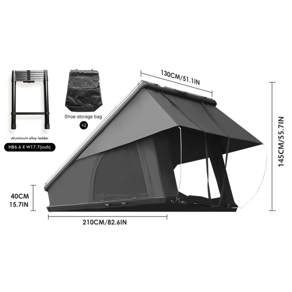 Tienda de campaña Desert Cruiser Pro en la azotea para Jeep Overlanding Camping RTT se adapta a 2-3 personas Foto 2 de 4