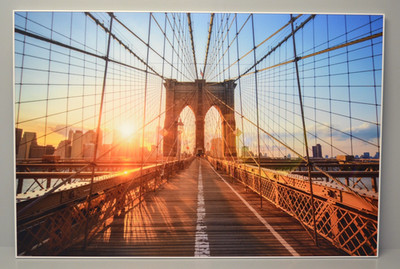 Posterlounge Poster Brooklyn Bridge Brücke in New York bei Sonnenaufgang 120x80