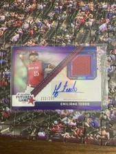 2024 Bowman’s Best Emiliano Teodo Futures Game Autograph Relic Purple /250