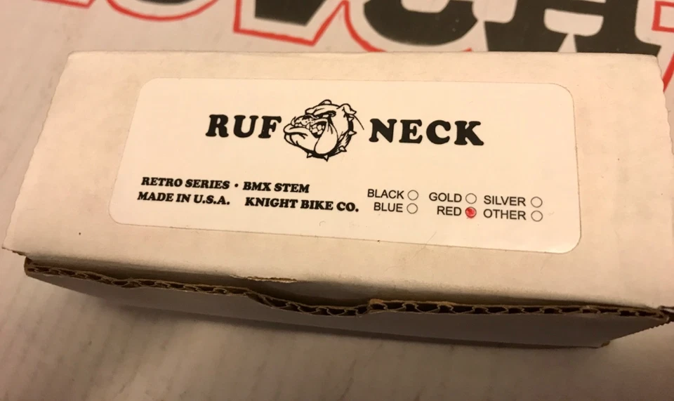 BMX stem ruf neck KNIGHT BIKE CO. RED SE bikes quadangle bullseye PK ripper mcs - Image 3 of 3