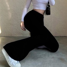 Women Summer New Arrival Solid Color High Waisted Long Elasticated Casual Pants