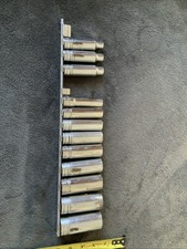 Snap On 1/2” Drive Deep Socket Set, 6pt, Sae, Missing 1…..sizes In Description 