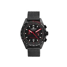 Lorenz GranPremio 030251AA Cronografo da uomo in acciaio maglia mesh con casco