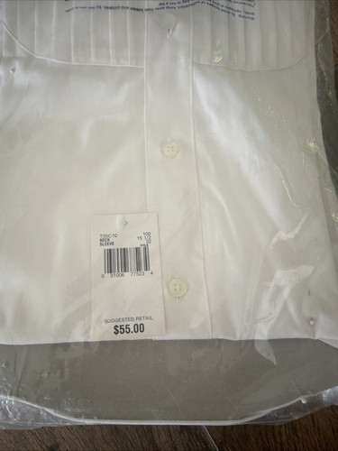 Camicia elegante Perry Ellis Portfolio nuova con etichetta bianca 15,5 32 bottoni - Foto 6 di 6