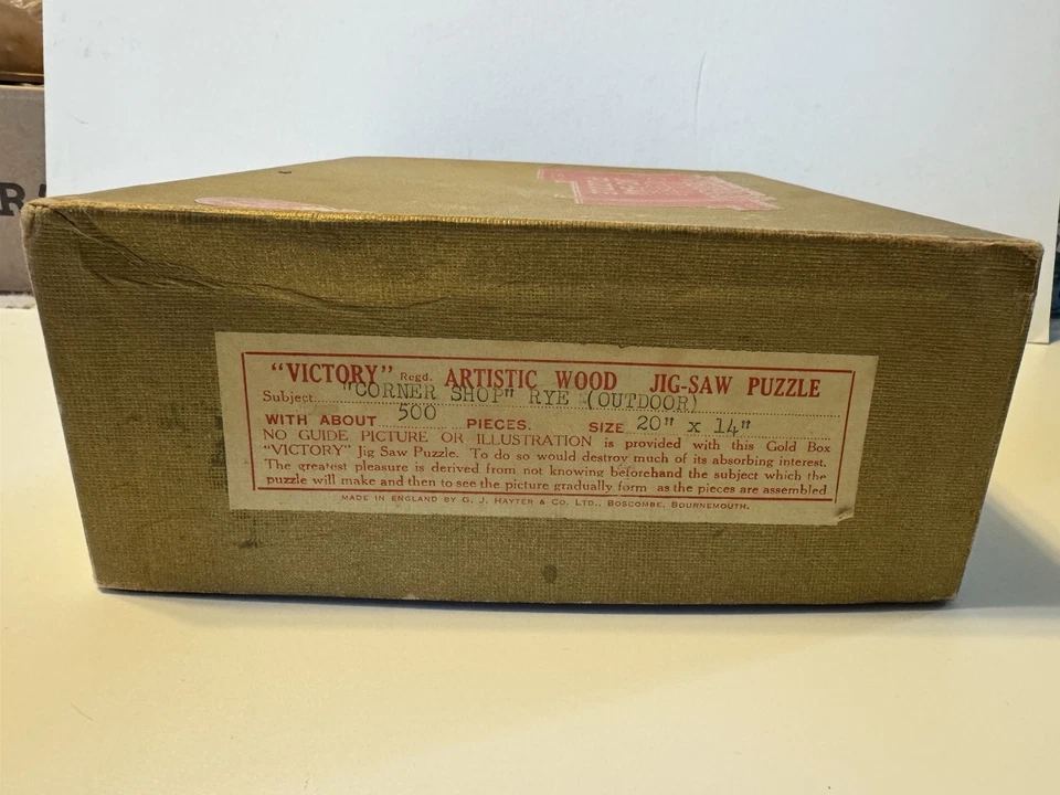 VICTORY ARTISTIC JIGSAW GOLD BOX WOOD PUZZLE CORNER SHOP RYE OUTDOOR STORE FALL - Image 4 of 4