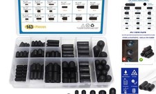 143 Pcs Rubber Vacuum Caps Assortment, 15 Sizes Rubber Caps, Hose End Caps for