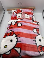 Hello Kitty Blanket Cloud Pink Red Bows 60x70 NEW With Tags 