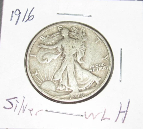 Photo of a 1916-P Walking Liberty Half Dollar from an eBay sale