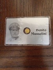 Benito Mussolini Moneta Dorata Commemorativa 
