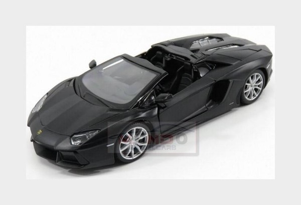1:24 Maisto Lamborghini Aventador Lp700-4 Roadster 2013 Black Matt MI31504MBK Mo-image