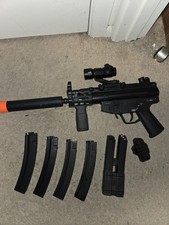 Cyma Upgraded Mp5k Aeg W/ Extras Airsoft Toy