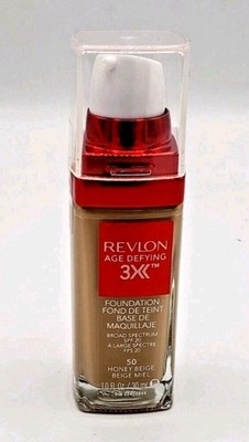 Revlon Age Defying 3X 50 Honey Beige Liquid Foundation Makeup SPF 20 NEW