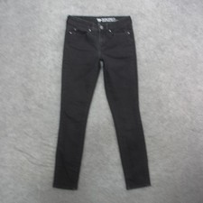Gap Jeans Womens 0 25R Black Mid Rise Skinny Fit Stretch Denim Pants Classic