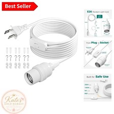 20ft E26 Pendant Light Socket with Inline Swi...