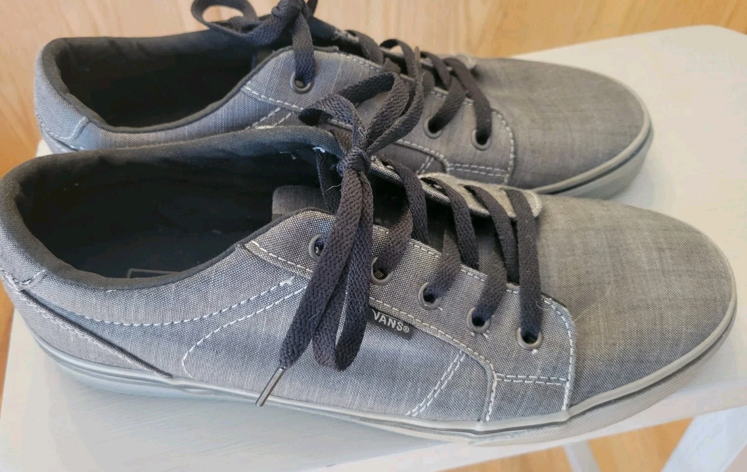Scarpe da skate Vans uomo 10 5 grigio antracite chiaro basse stringate in tela