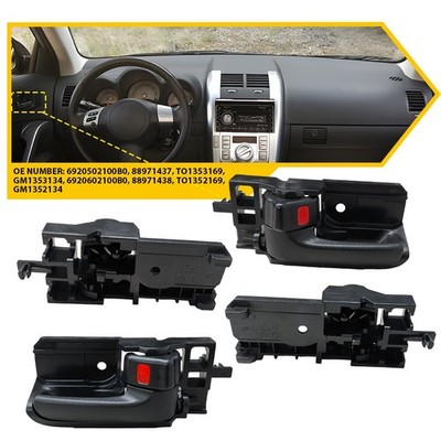 4X Black Inside Interior Door Front Handle Rear For 03-08 Toyota Corolla Matrix