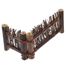 Decorative Bamboo Fence Screen Brown Woven Small Screen For Home Decor
