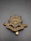 Original Antique British Army 1916 WW1 All Brass Cap Badge. Military