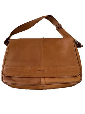 Kenneth Cole Reaction Leather PC Bag with Strap Brown