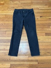 Soft Surroundings Women's Jeans Size Medium 34x28 Black Stretch Denim Pants
