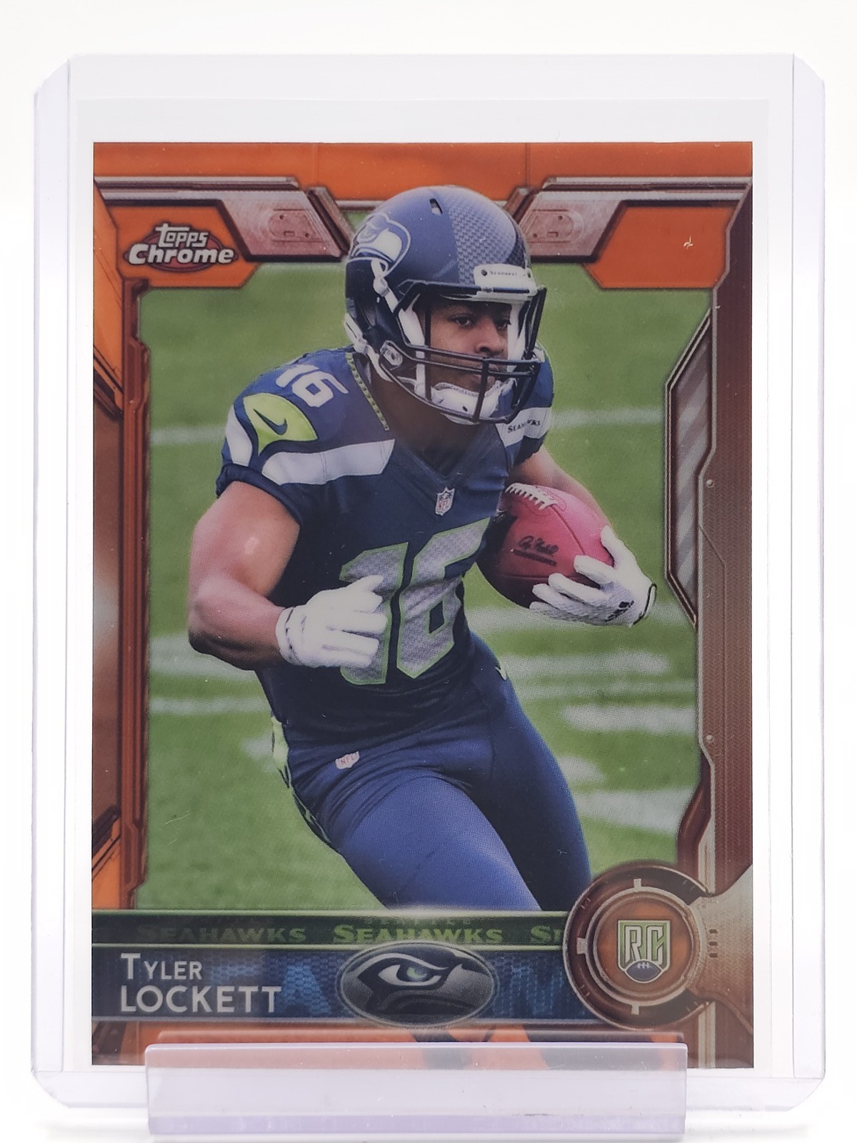 TYLER LOCKETT 2015 TOPPS CHROME ORANGE REFRACTOR ROOKIE #178 SEAHAWKS Q0014