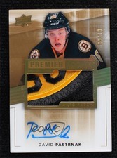 2014-15 Upper Deck Premier Spectrum Gold 6/10 David Pastrnak #89 Patch Auto k1r