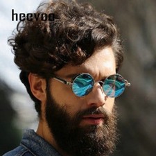 Round Retro Polarized Sunglasses Men Women Vintage Gothic Steampunk Glasses USA