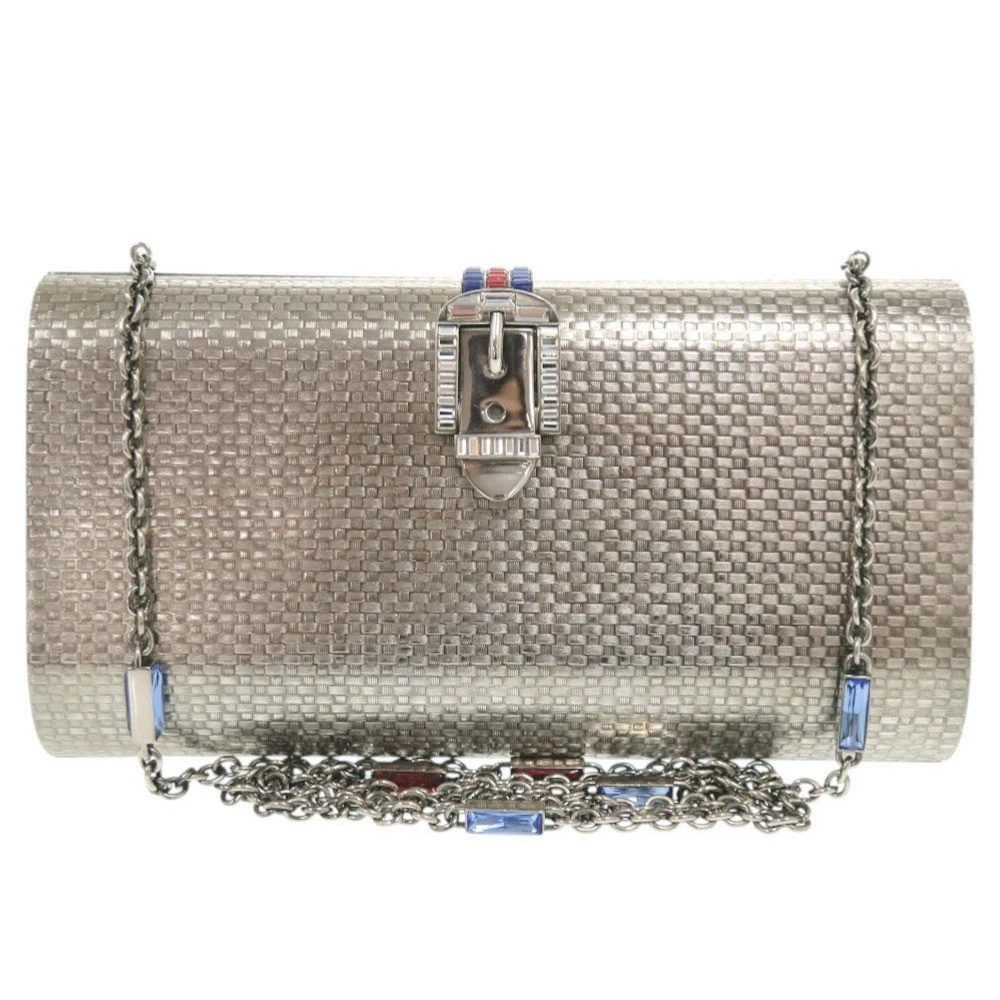 Gucci 银色金属包和女士手提包| eBay