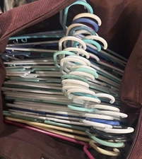 Lot of 40 Plastic Tubular Standard Hangers