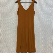Banana Republic Orange V Neck Dress Women’s Size Small Petite
