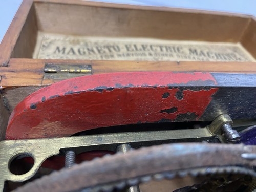 Beautiful Antique Magneto Electric Machine Vintage Crank Quack Medical Device - Picture 10 of 21