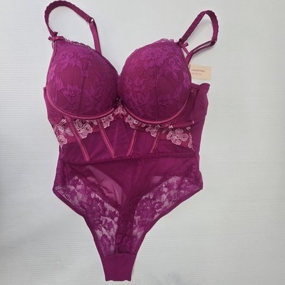 Bras N Things Jocelyn Plunge Dentele Bodysuit  Lace Size 14D/DD BNWT RRP $89
