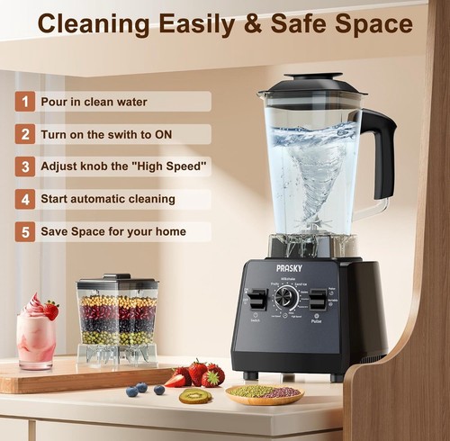 Profi Mixer Smoothies Mixer PRASKY Max.2400Watt/1000Watt Kartonschaden - Bild 5 von 7