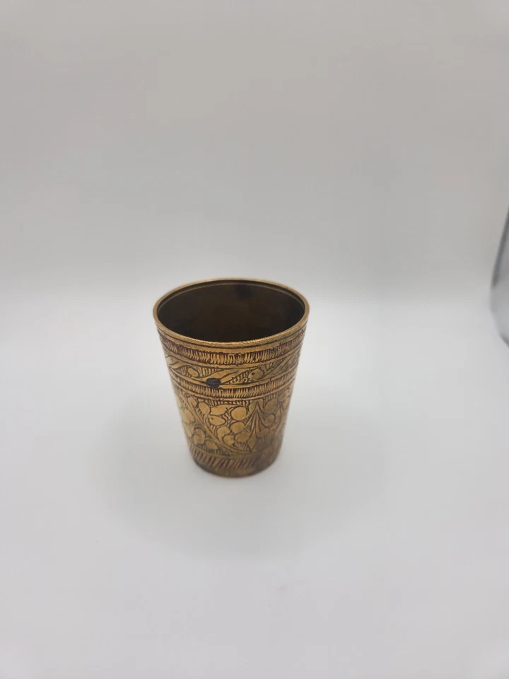 复古黄铜 Lassie Breaker 射击玻璃/水杯手工制作印度巴基斯坦  — 第 4/4 张图片