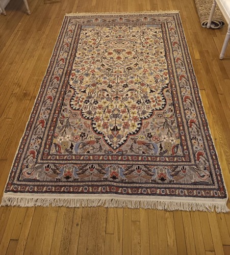 Oriental Kashmiri Kashmir Handmade Handknotted Vintage Rug Pair of Rugs - Afbeelding 13 van 23