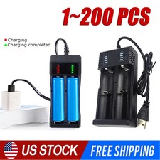 Cargador de batería inteligente USB para 18550 14500 16340 lote de baterías recargables de iones de litio
