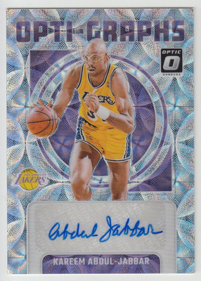2024-25 Donruss Optic Kareem Abdul-Jabbar Opti-Graphs Silver Scope Prizm Auto
